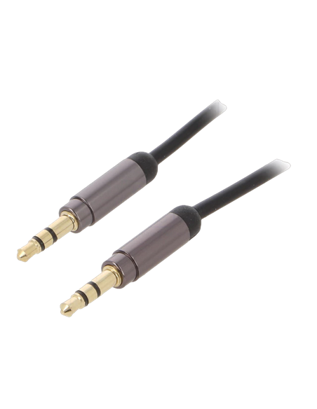 Аудио адаптер Cablexpert CCAP-444-0.75M, 3.5mm 3-pin (M) - 3.5mm 3-pin (M), 0,75м, Чёрный