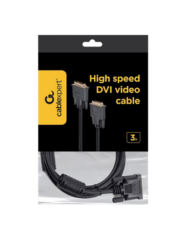 Видеокабель Cablexpert CC-DVI2-BK-10, DVI-D (M) - DVI-D (M), 3м, Чёрный