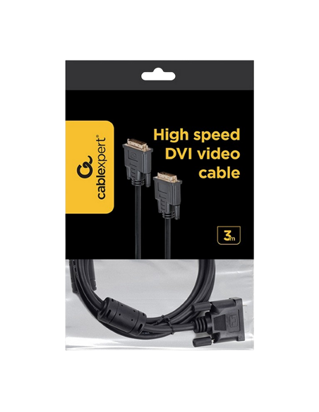 Видеокабель Cablexpert CC-DVI2-BK-10, DVI-D (M) - DVI-D (M), 3м, Чёрный