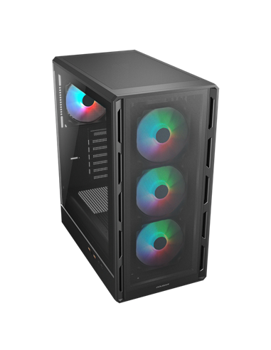 Carcasă PC Cougar Airface Pure RGB, Midi-Tower, Fără PSU, Negru