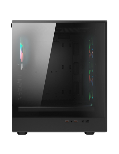 Carcasă PC Cougar Airface Pure RGB, Midi-Tower, Fără PSU, Negru