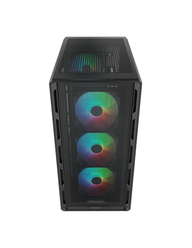 Carcasă PC Cougar Airface Pure RGB, Midi-Tower, Fără PSU, Negru