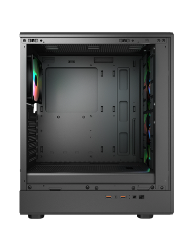 Carcasă PC Cougar Airface Pure RGB, Midi-Tower, Fără PSU, Negru