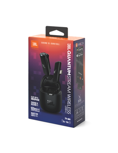 Портативный записывающий микрофон JBL Quantum Stream USB-C, Беспроводной, Чёрный