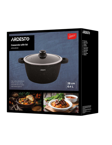 Cratiță Ardesto AR2426GE, 6,4L, 28cm, Negru