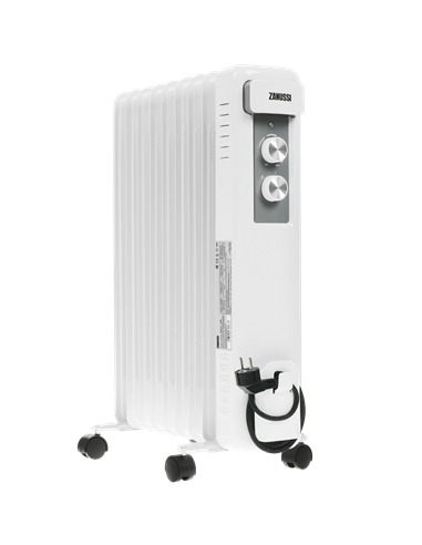 Radiator de ulei Zanussi ZOH/CS-09W, 2000W, Alb