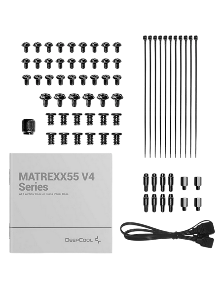 Компьютерный корпус Deepcool MATREXX 55 V4 , Midi-Tower, Без блока питания, Чёрный Компьютерный корпус Deepcool MATREXX 55 V4 , Midi-Tower, Без блока питания, Чёрный