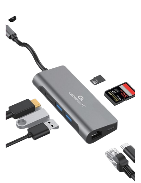 Stație Docking Gembird A-CM-COMBO5-05, Gri