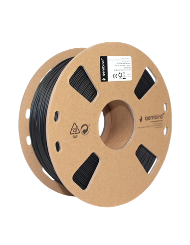 Filament pentru imprimantă 3D Gembird 3DP-PLA-FL-01-BK, PLA, Negru, 1.75 mm, 1kg