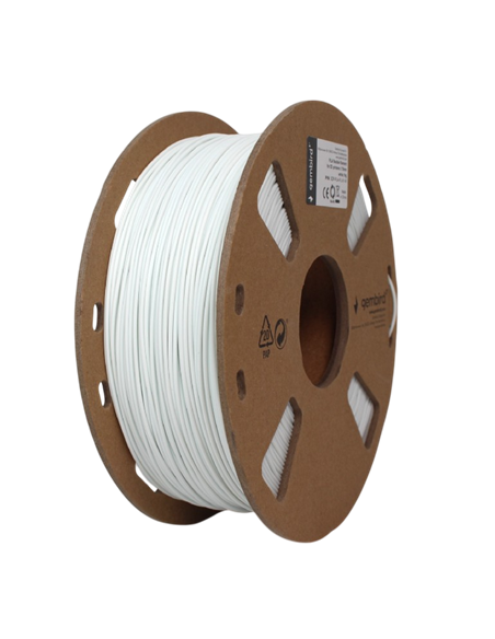 Filament pentru imprimantă 3D Gembird 3DP-PLA-FL-01-W, PLA, Alb, 1.75 mm, 1kg