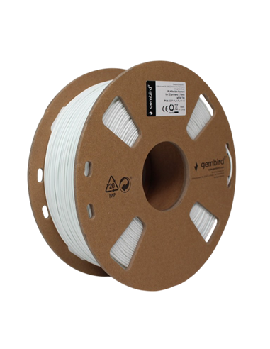Filament pentru imprimantă 3D Gembird 3DP-PLA-FL-01-W, PLA, Alb, 1.75 mm, 1kg