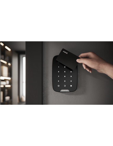 Беспроводная сенсорная клавиатура Ajax KeyPad Plus, Чёрный