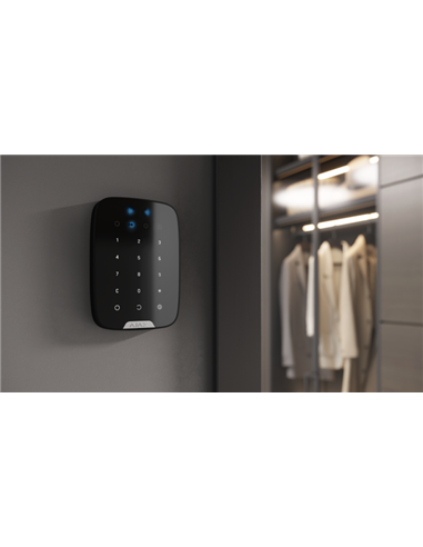 Беспроводная сенсорная клавиатура Ajax KeyPad Plus, Чёрный