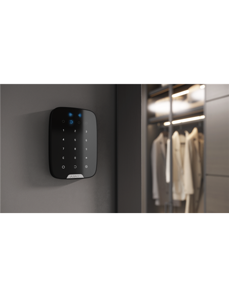 Беспроводная сенсорная клавиатура Ajax KeyPad Plus, Чёрный