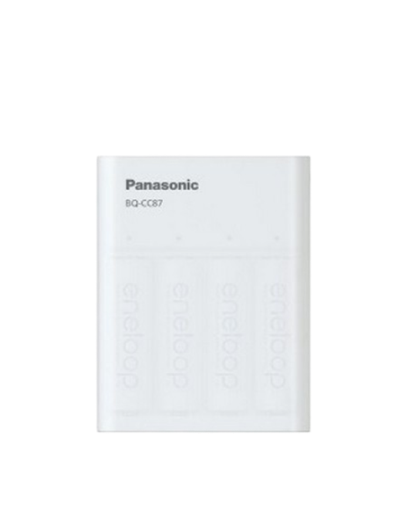 Încărcător Acumulatori Panasonic BQ-CC87USB, Alb