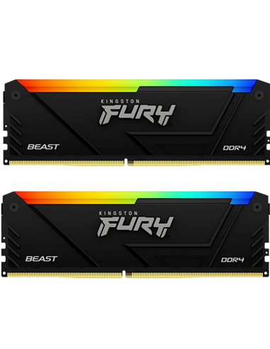 Оперативная память Kingston FURY Beast RGB, DDR4 SDRAM, 3200 МГц, 64Гб, KF432C16BB2AK2/64