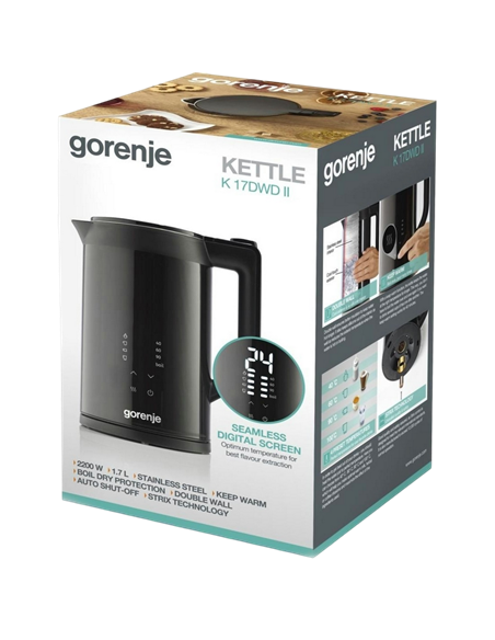 Fierbător electric Gorenje K17DWDII, Negru