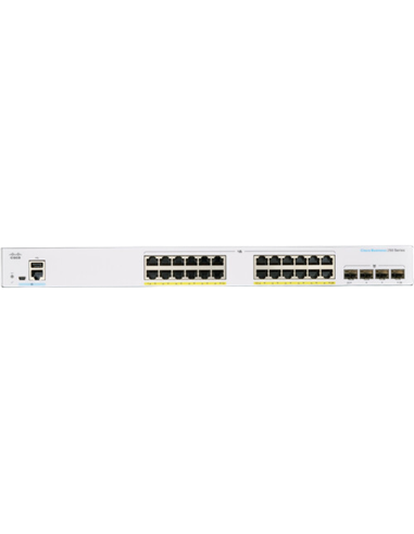 Switch de rețea Cisco CBS250-24FP-4G, 24x 10/100/1000 Mbps