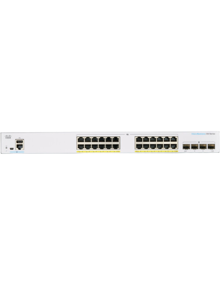 Switch de rețea Cisco CBS250-24FP-4G, 24x 10/100/1000 Mbps