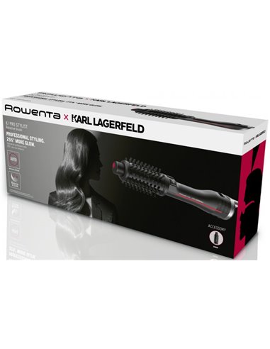 Uscător de păr-perie Rowenta Karl Lagerfeld K/Pro Stylist CF961LF0, 750 W, Negru