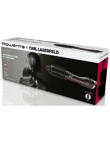 Uscător de păr-perie Rowenta Karl Lagerfeld K/Pro Stylist CF961LF0, 750 W, Negru