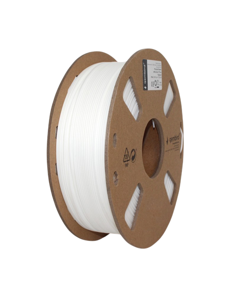 Filament pentru imprimantă 3D Gembird 3DP-PLA+1.75-02-W, PLA+, Alb, 1.75 mm, 1kg