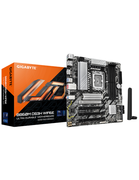 Материнская плата Gigabyte B860M DS3H WIFI6E, LGA1851, Intel B860, Micro-ATX