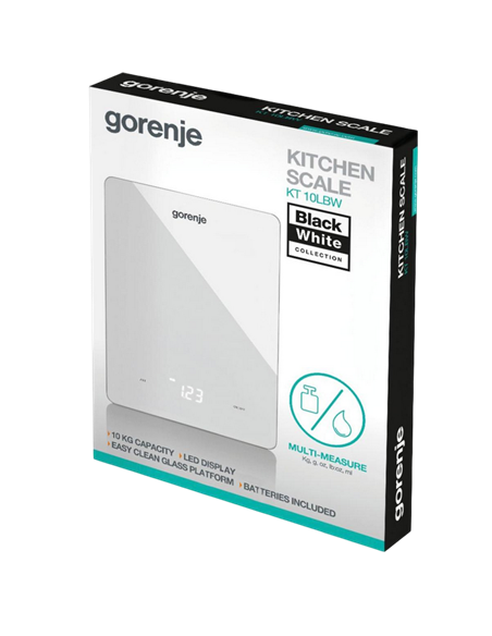 Cântar electronic de bucătărie Gorenje KT10LBW, Alb