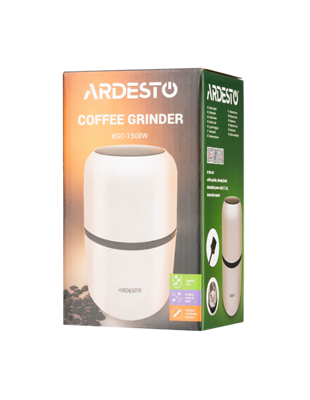 Râșniță de cafea Ardesto KGC-1508W, Alb