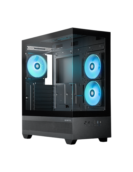 Carcasă PC Chieftec Vista, Midi-Tower, Fără PSU, Negru