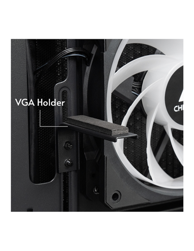 Carcasă PC Chieftec Vista, Midi-Tower, Fără PSU, Negru
