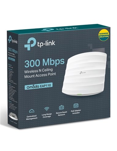 Punct de acces fără fir TP-LINK EAP110, 300 Mbps, Alb