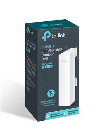Punct de acces exterior TP-LINK CPE210, 300 Mbps, Alb