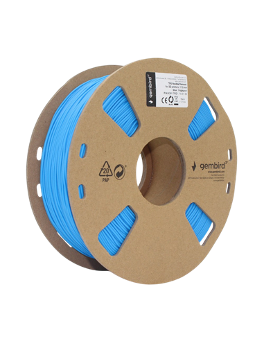Filament pentru imprimantă 3D Gembird 3DP-TPE1.75-01-B, TPE, Albastru, 1.75 mm, 1kg