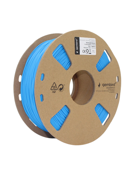 Filament pentru imprimantă 3D Gembird 3DP-TPE1.75-01-B, TPE, Albastru, 1.75 mm, 1kg