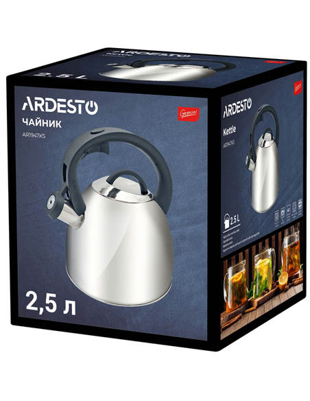 Ceainic Ardesto AR1947KS, 2,5L, Albastru deschis