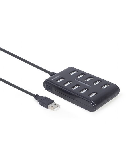 USB-концентратор Gembird UHB-U2P10P-01, Чёрный