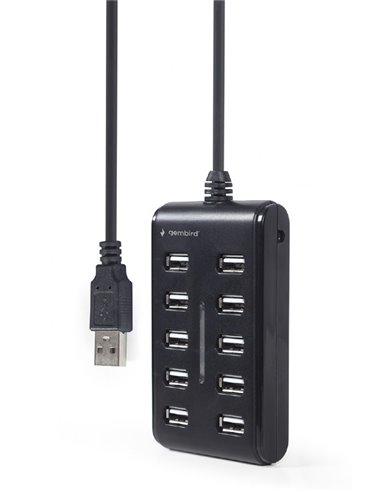USB-концентратор Gembird UHB-U2P10P-01, Чёрный