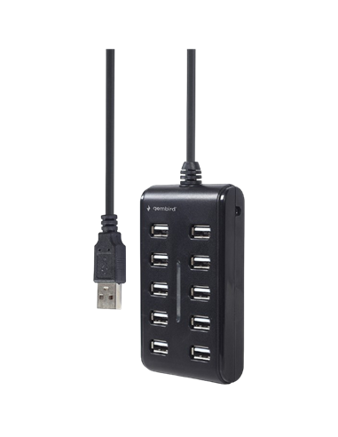 USB-концентратор Gembird UHB-U2P10P-01, Чёрный