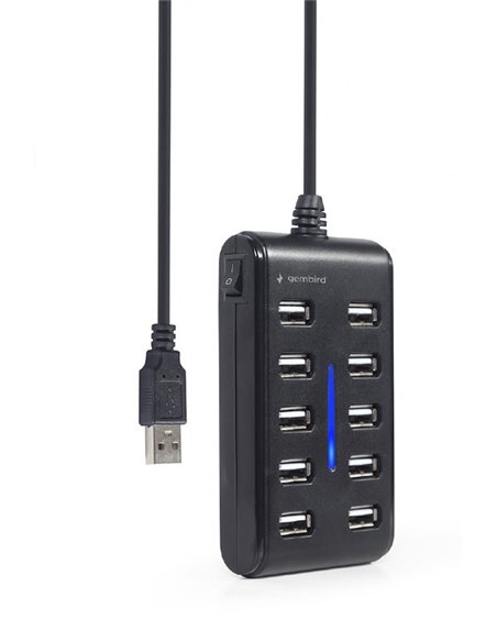 USB-концентратор Gembird UHB-U2P10P-01, Чёрный