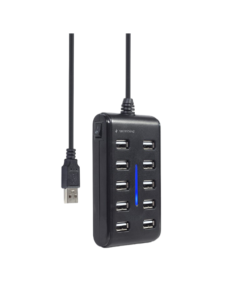 USB-концентратор Gembird UHB-U2P10P-01, Чёрный