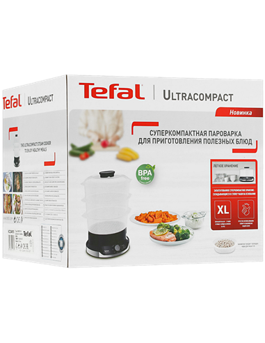 Пароварка Tefal VC204810, Чёрный