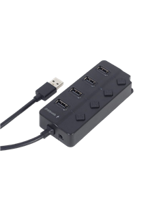 USB-концентратор Gembird UHB-U2P4P-01, Чёрный