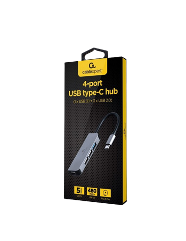 USB-концентратор Gembird UHB-CM-U3P1U2P3-01, Серебристый