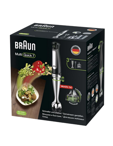 Blender de mână BRAUN MQ7035X, Negru | Argintiu
