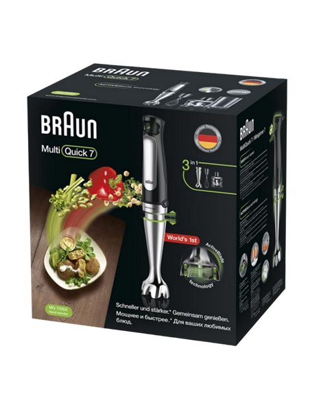 Погружной блендер BRAUN MQ7035X, Чёрный | Серебристый