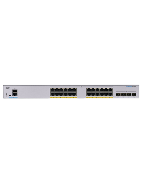 Сетевой коммутатор Cisco CBS250-24P-4X, 24x 10/100/1000 Мбит/с