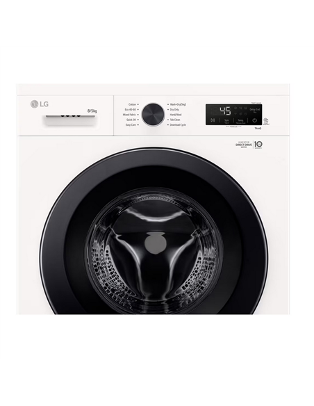 Mașină de spălat cu uscător LG W4X1085NWK, 8kg, Alb