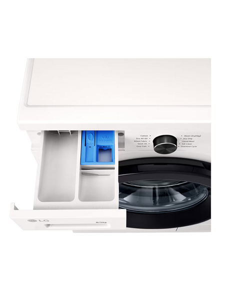 Стирально-сушильная машина LG W4X1085NWK, 8кг, Белый