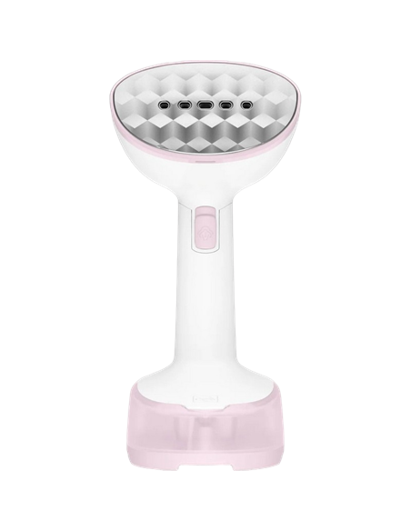 Aparat de călcat vertical cu aburi Tefal DT3050E1, Alb/Roz